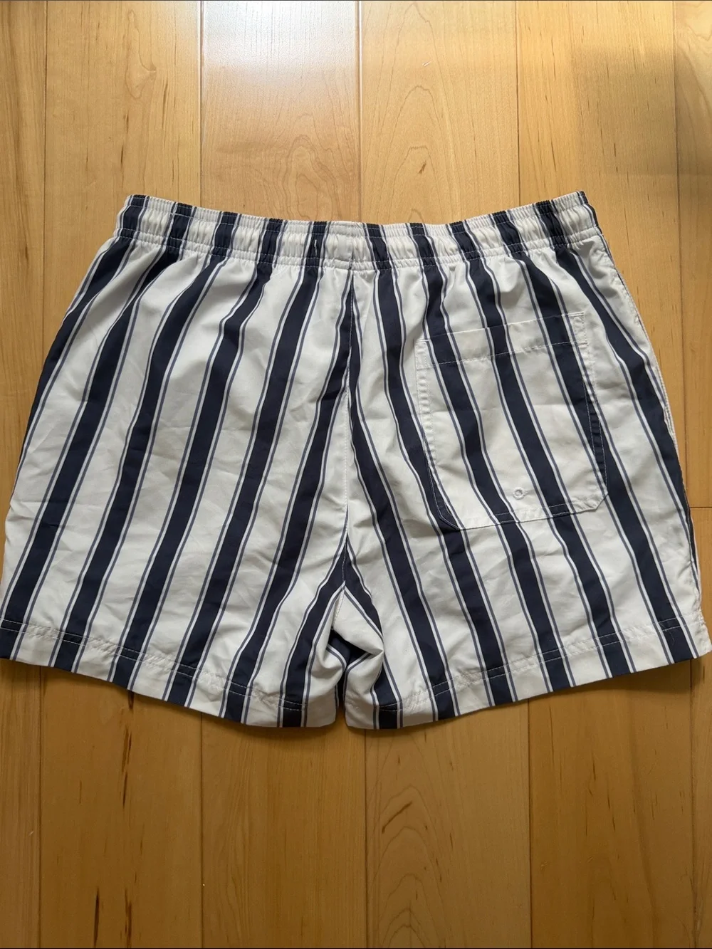 PacSun Men’s Navy & White Vertical Stripe Swim Shorts